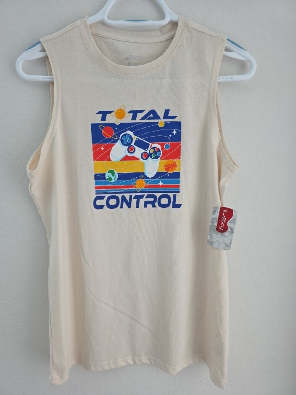 Boys Gaming Tank Top Youth XL Sleeveless Graphic‎ Controller Retro Shirt